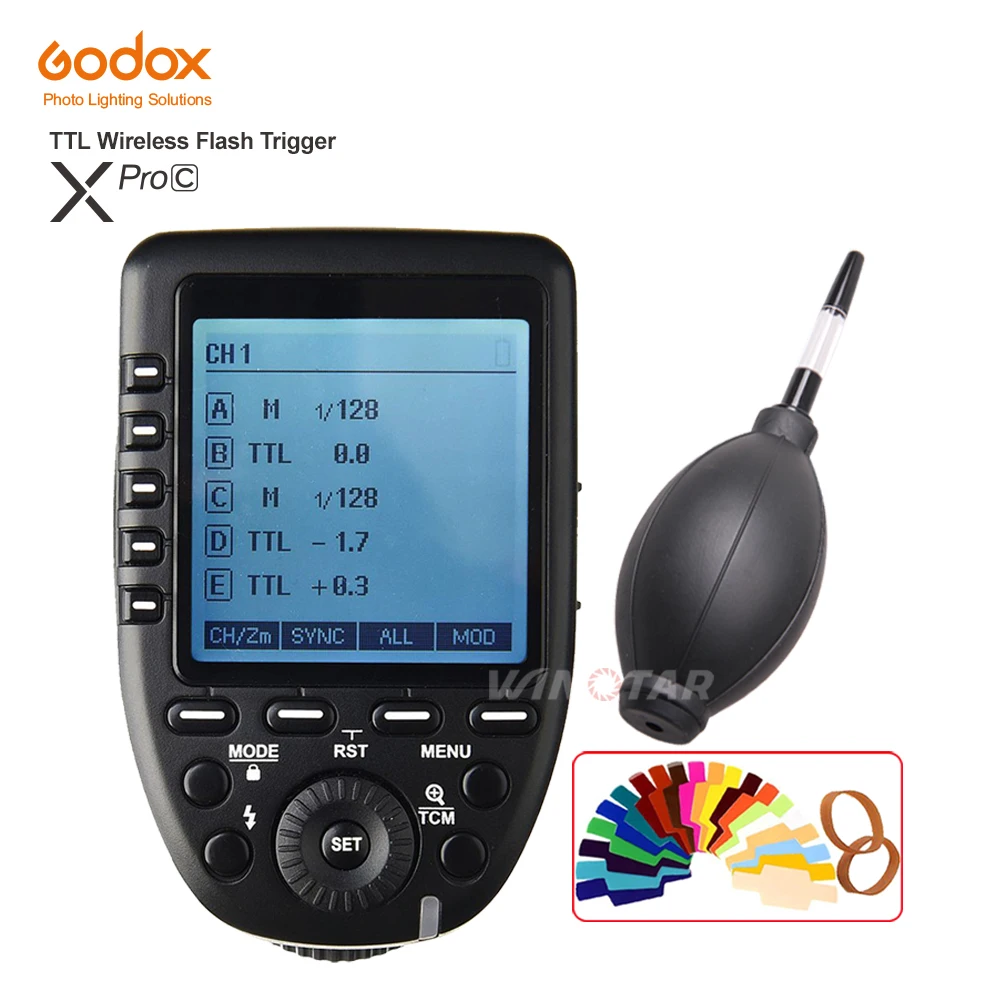 

In Stock! Godox XPro-C Flash Trigger Transmitter with E-TTL II 2.4G Wireless X System HSS LCD Screen for Canon DSLR Camera