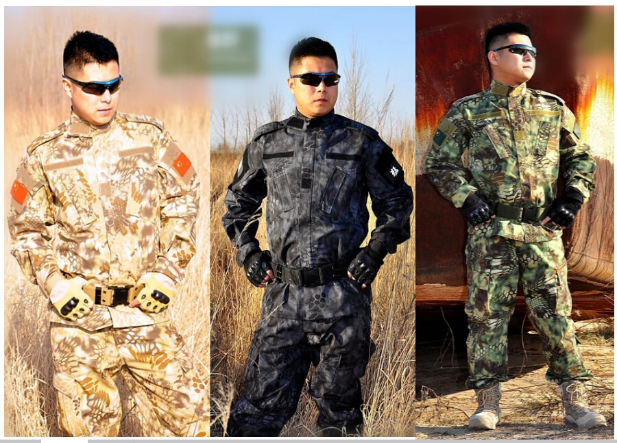

Free Shipping Men CS Camouflage Military Uniform Army SWAT Equipment Tactical Combat Airsoft Suit jacket Pants Hunting Clothes