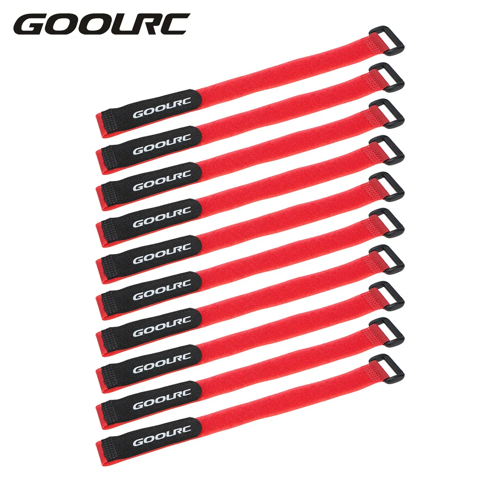 

GoolRC10Pcs 285mm RC Drone Part Strong RC Battery Strap Antiskid Battery Bands Belt for RC Cars Quadrupter Helicopter Airplane