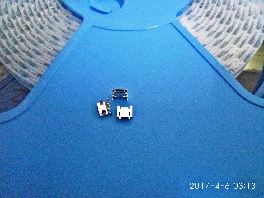 100pcs Micro USB connector 5pin seat Jack Micro usb Four legs 5P Inserting plate seat Mini usb connector Free shipping