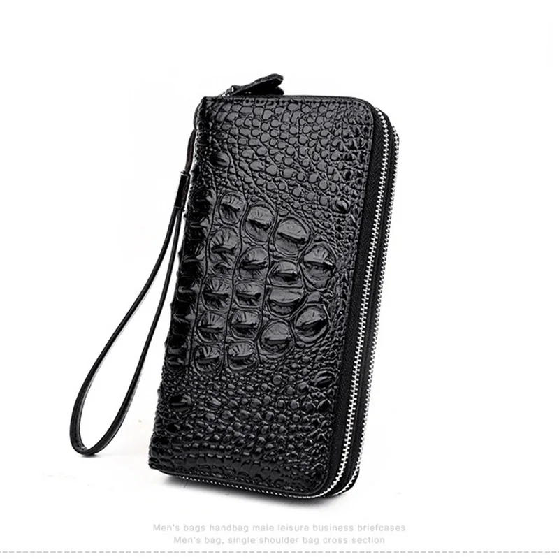 محفظة الرجال محفظة الأعمال محفظة التمساح نمط محفظة الرجال حامل بطاقة مصمم الذكور اخضر حقائب يد مزدوجة سستة المحافظ