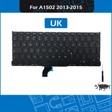 Laptop Keyboard + Backlight + Screws + Tool For Macbook Pro 13″ A1502 UK Keyboard Replacement 2013 2014 2015