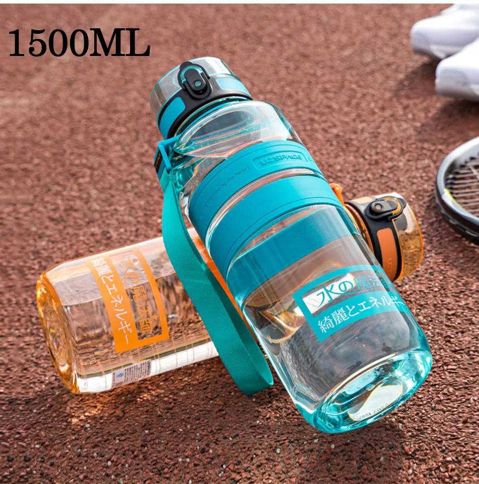 UZSPACE Water Bottles Fruit Tea Sport Portable LeakProof Shaker Tritan Plastic Drinkware 350ml500ml650ml BPA Free with Filter16