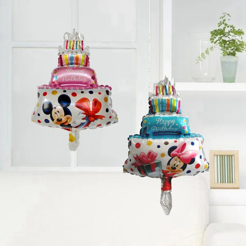 

1pcs Mickey Mouse Party Decoration Balloons Happy Birthday Celebration Party Supplies Cake Aluminium Foil Balloon Favor Toys