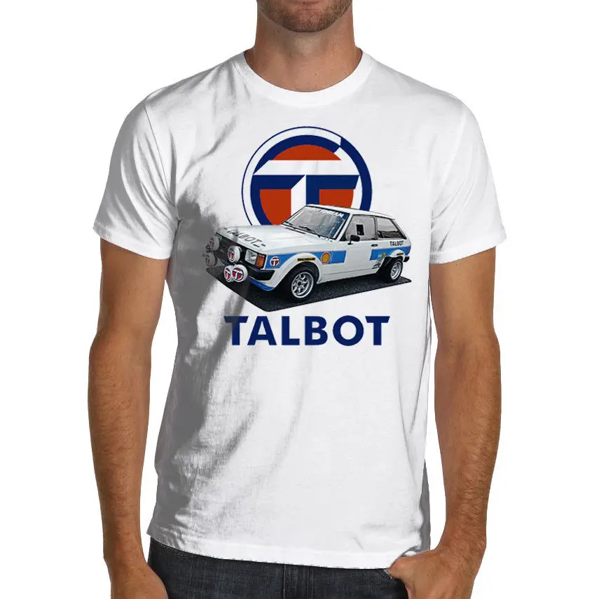 2019 Summer Style Men Tee Shirt Talbot Rally Car T Shirt Racings RAC Group Bin TShirts from