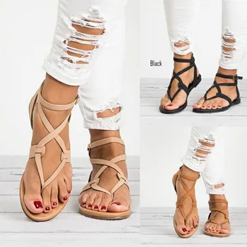 

Women Sandals Plus Size Gladiator Sandals for Beach Summer Shoes Woman Rome Flat Sandalias Flip Flop Female Summer Sandals