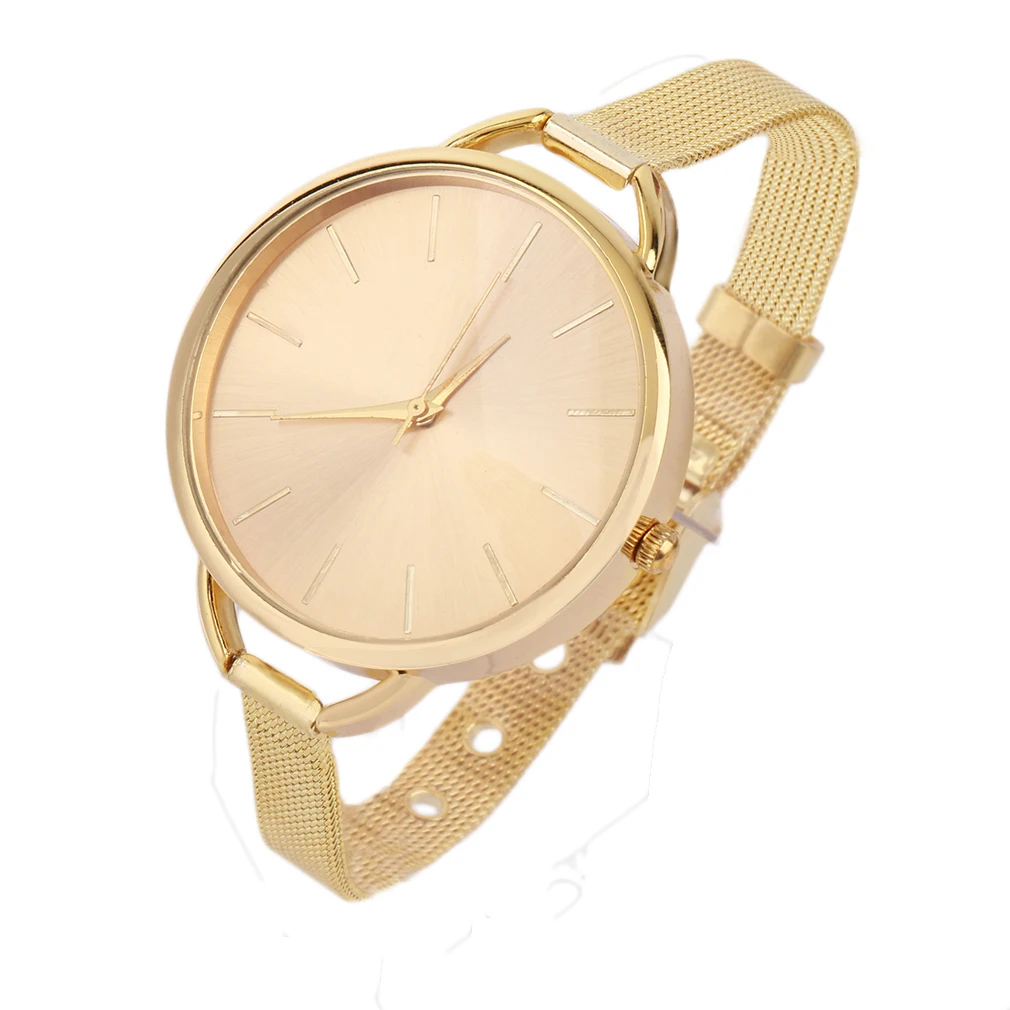 

OUTAD Famous Women Female Watch Silver/Gold Quartz Mesh Stainless Steel Wrist Watches Bracelet Exquisite relogio feminino HOT