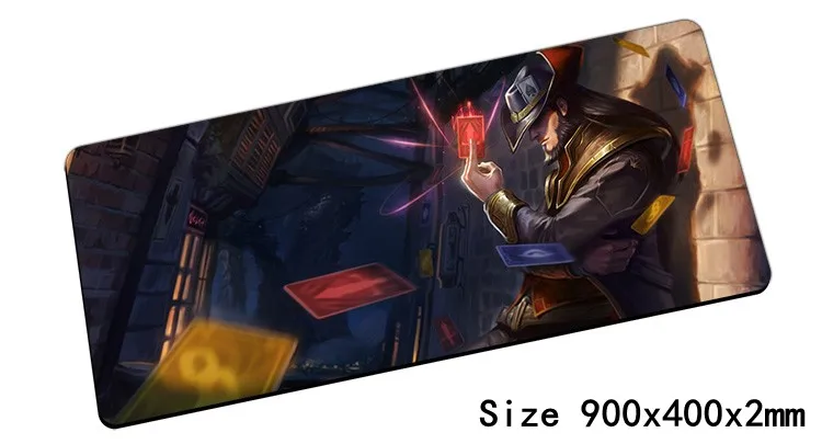 Коврик для мыши с надписью &quotTwisted Fate&quot 90x40 см lol notbook компьютерный коврик карта
