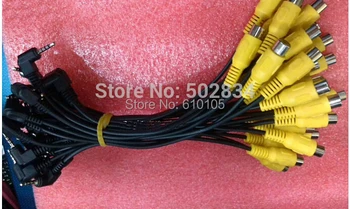 

50pcs/lot 2.5mm Male Right Angle to RCA Female Adapter Cable 20cm for GPS Video