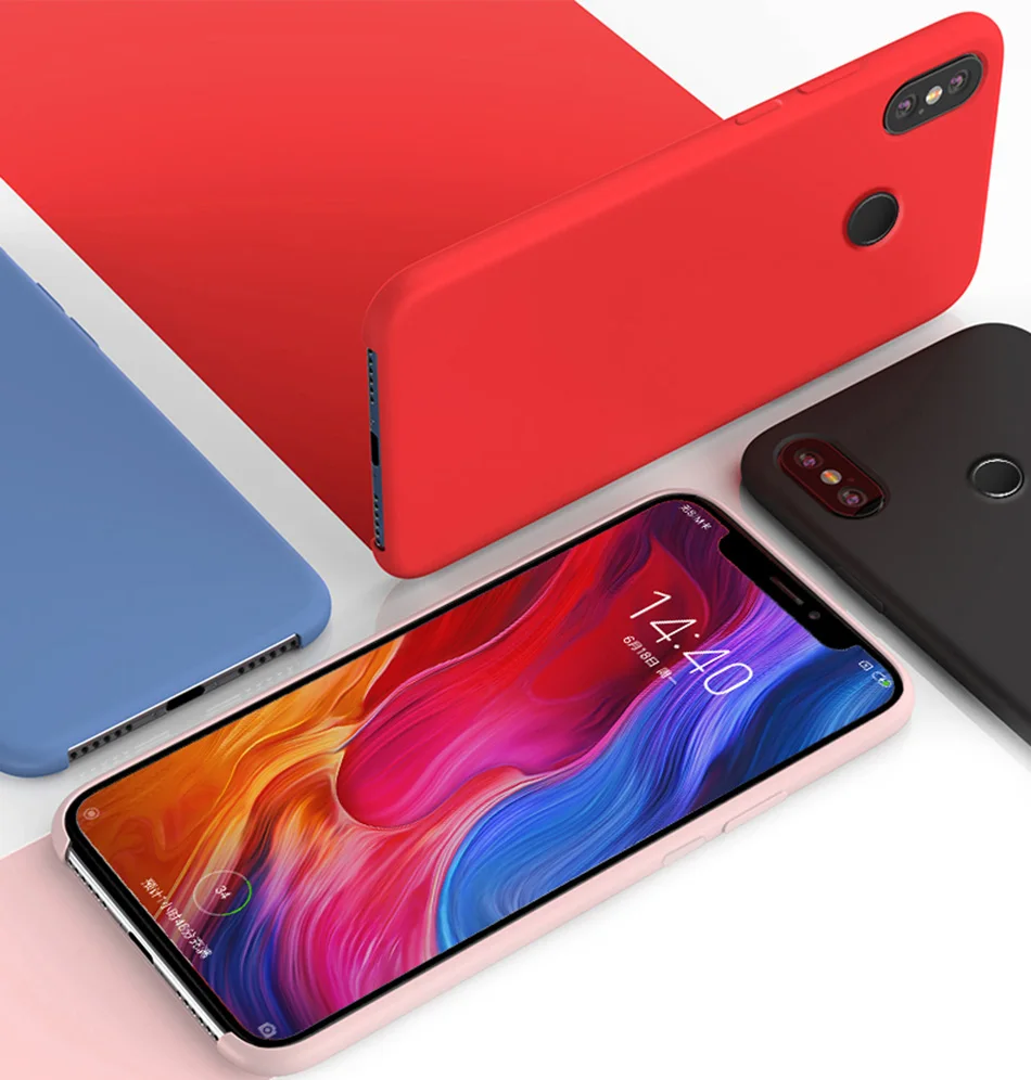 Официальный жидкий силиконовый чехол для Xiao mi Red mi Note 7 K20 5 6 Pro 5 Plus 4X 6A S2 Официальный чехол для mi 9 8 SE 8 Lite 9T A2 Capa