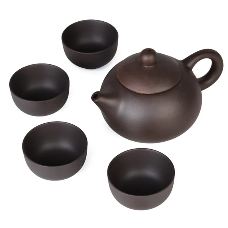 KCASA 5Pcs/set Kung Fu Tea Chinese Ceramic Cups Yixing Purple Clay Tea