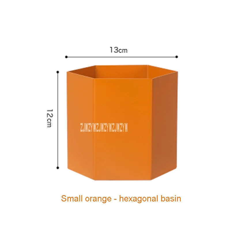 Креативный скандинавский шестигранный цветочный горшок высокого качества Hmoe балкон гостиная украшение сада комнатный горшок для растений - Цвет: small orange pot