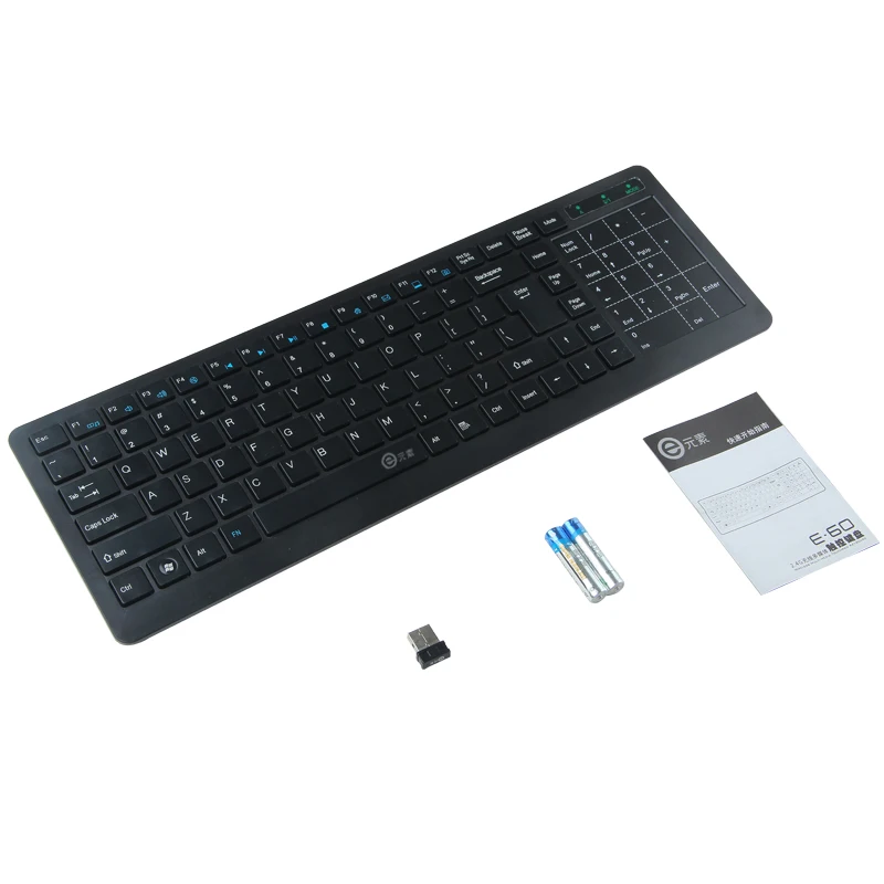 

NEW Ultra-thin Keyboard with Touchpad Chocolate Keycap Slim 2.4ghz Wireless Keyboard for Computer Smart TV Desktop Laptop E60