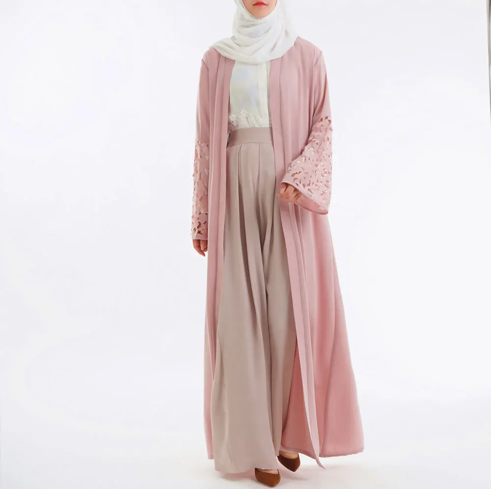 Модные мусульманское платье-Абая исламской Костюмы для Для женщин Малайзии джилбаба Djellaba халат мусульманин турецкий Baju кимоно кафтан туника 3