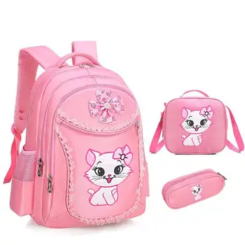 

Sweet Cat Girl's School Bags Cartoon Pattern Kid Backpack Children School Backpack Girl Bag