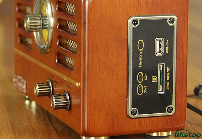 Ретро деревянные Hi Fi радио AM/FM 8 Вт Max мини настольные колонки с поддержкой Bluetooth U
