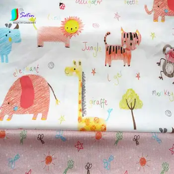 

Forest Animal/Sun Tree/sketch Painting Pattern Cotton Fabric For Children Quilt /curtain/sofa DIY Decoration Fabric S0648H