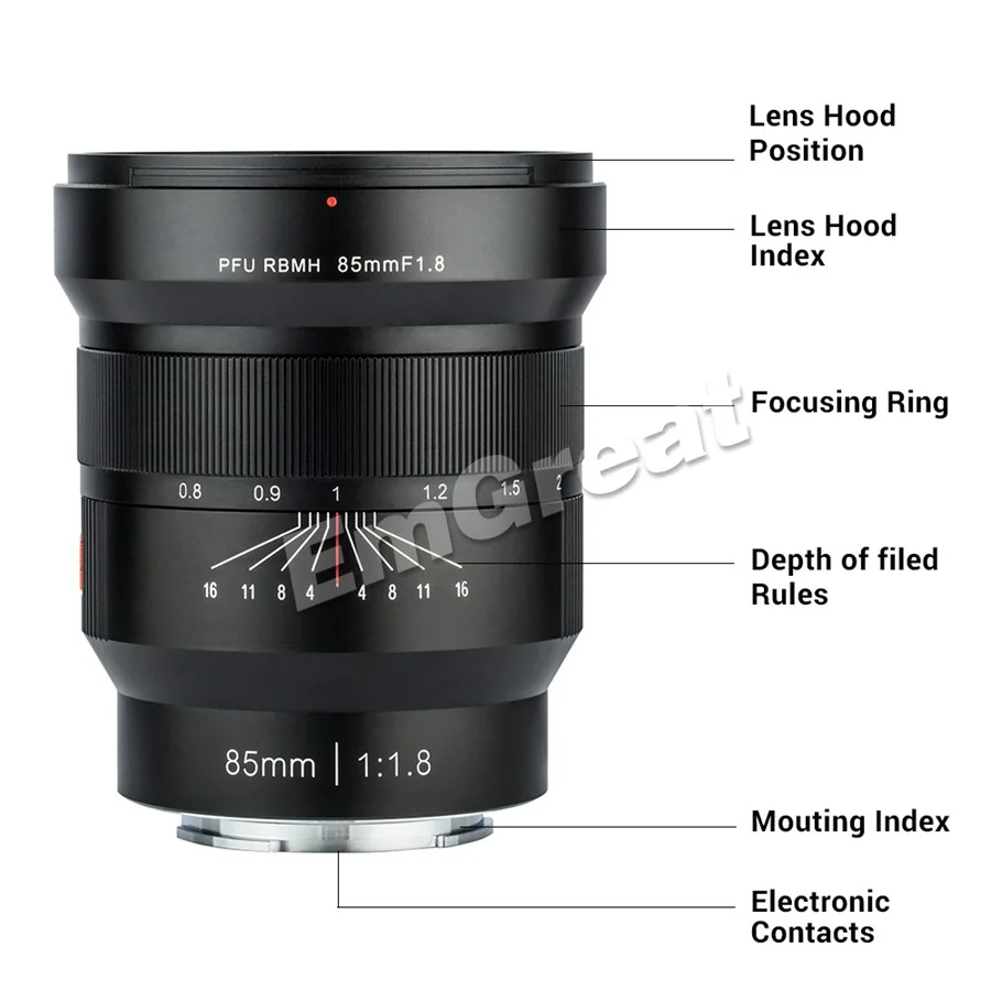 VILTROX 85 мм F1.8 большой апертурой полный кадр руководство фиксированной фокусная