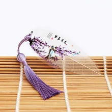 1 шт. натуральные листья фиолетовый восточные цветы глицинии Классический китайский стиль креативные милые закладки