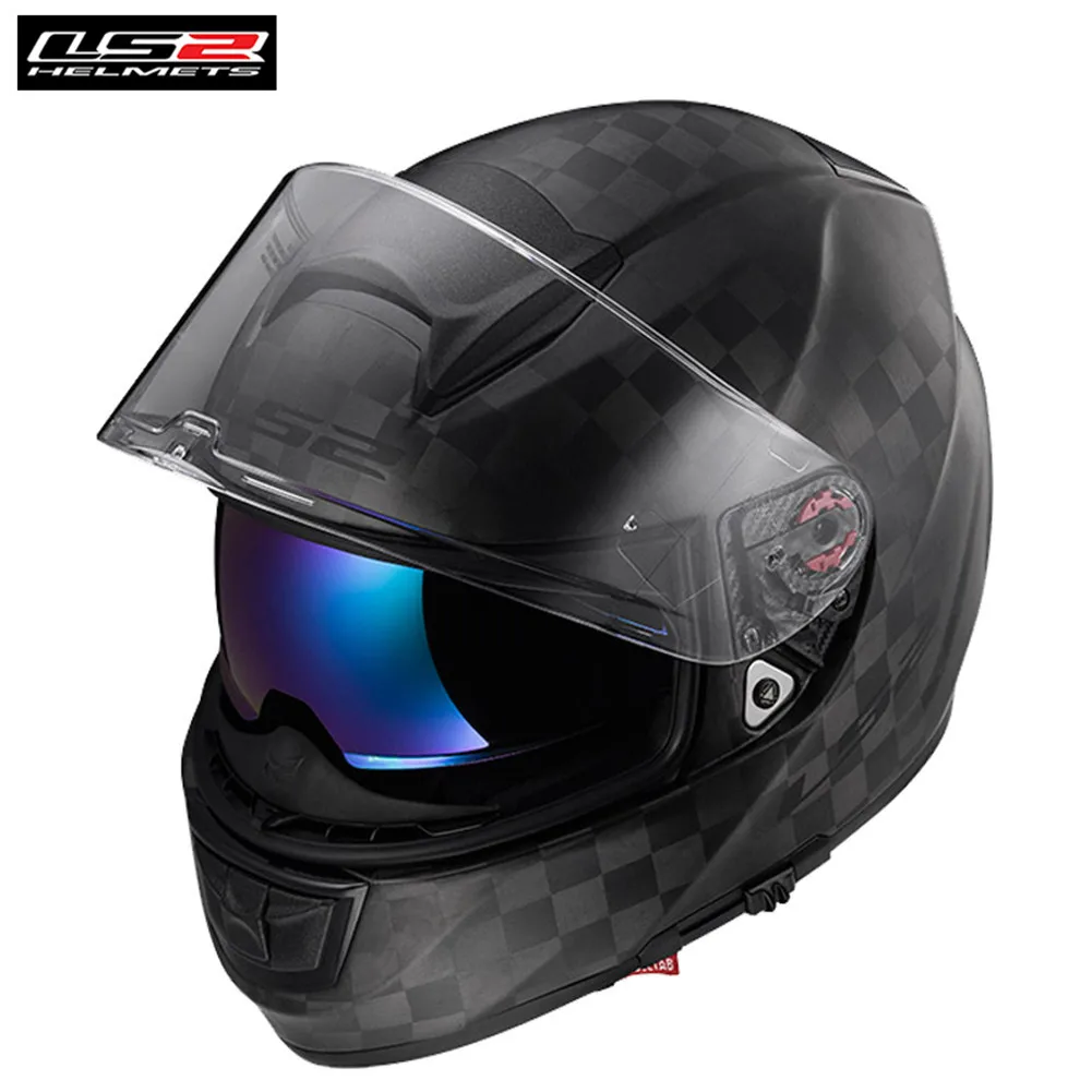 LS2 24K Углеродное волокно FF397 векторный КАСКО мото мотоциклетный шлем анфас GP Racing