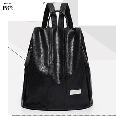 

Fashion PU Leather Backpack Women black Bags Preppy Style BackpackS Girls School Bags Zipper Leather BAOBAO shoulder bags red