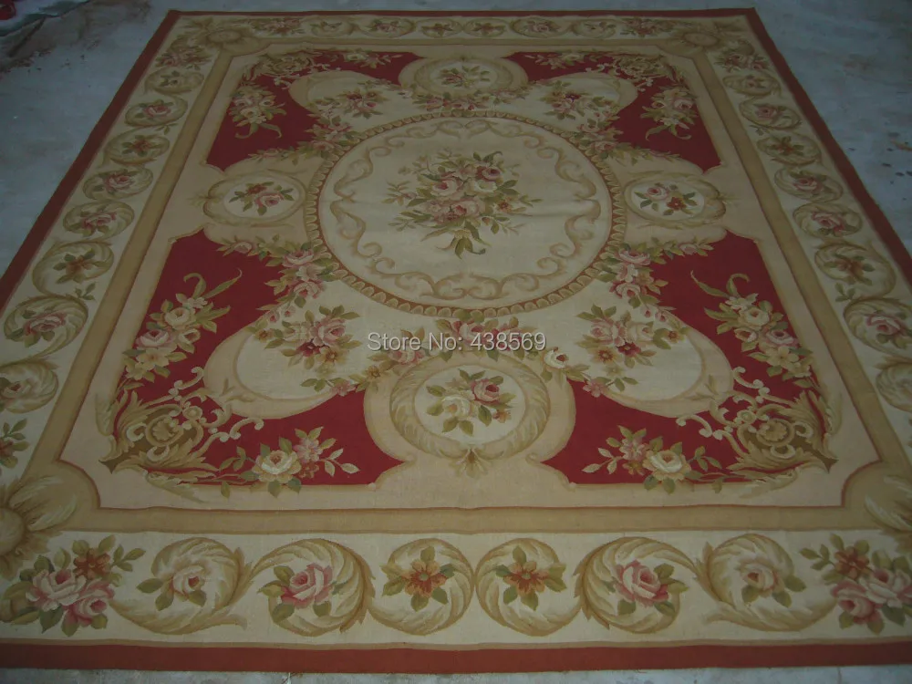 Us 1099 0 Free Shipping 6 X9 French Aubusson Rug Hand Knotted 100 New Zealand Wool Rugs And Carpets With Red Fl Design In Carpet From Home Us 1099 0 Free Shipping 6 X9 French Aubusson Rug Hand Knotted 100 New Zealand Wool Rugs And Carpets With Red Fl Design In Carpet From Home