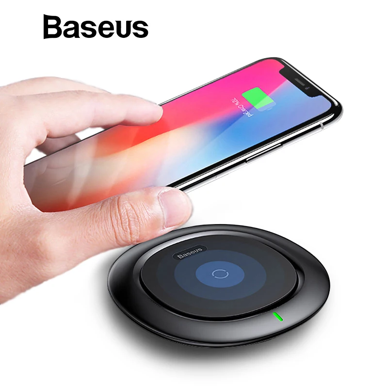 

Baseus Wireless Charger Pad For iPhone X 8 8Plus Desktop Mobile Phone Charger with Fast Wireless Charging For Samsung Note 8 S8