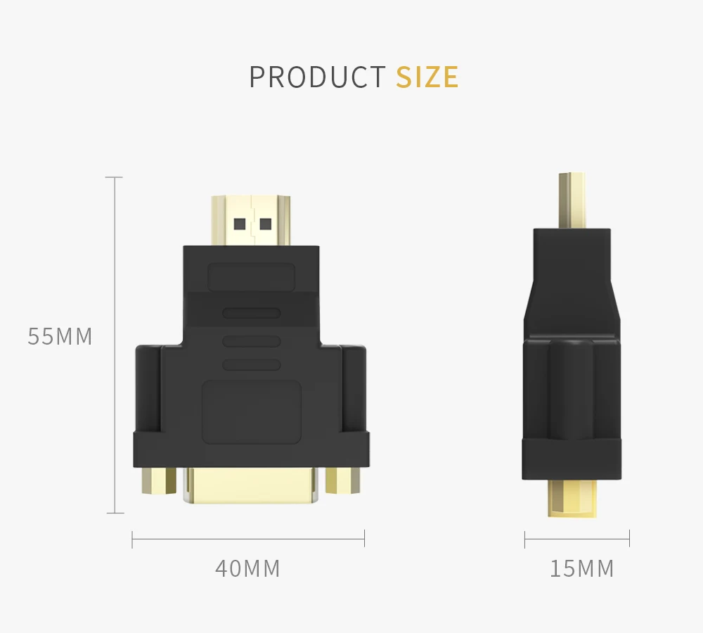 Позолоченный HDMI мужчина к DVI DVI-I 24+ 5 гнездовой разъем адаптера конвейер 1080P для HDTV ноутбука PS3 STB