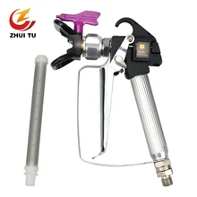 3600PSI High Pressure Airless Paint Spray Gun +517 Spray Tip + Nozzle Guard for Wagner Titan Pump Sprayer Spraying Machine high pressure airless paint sprayer gun contractor 2 finger 3600psi 24 8mp airless paint sprayer gun no spraying machine