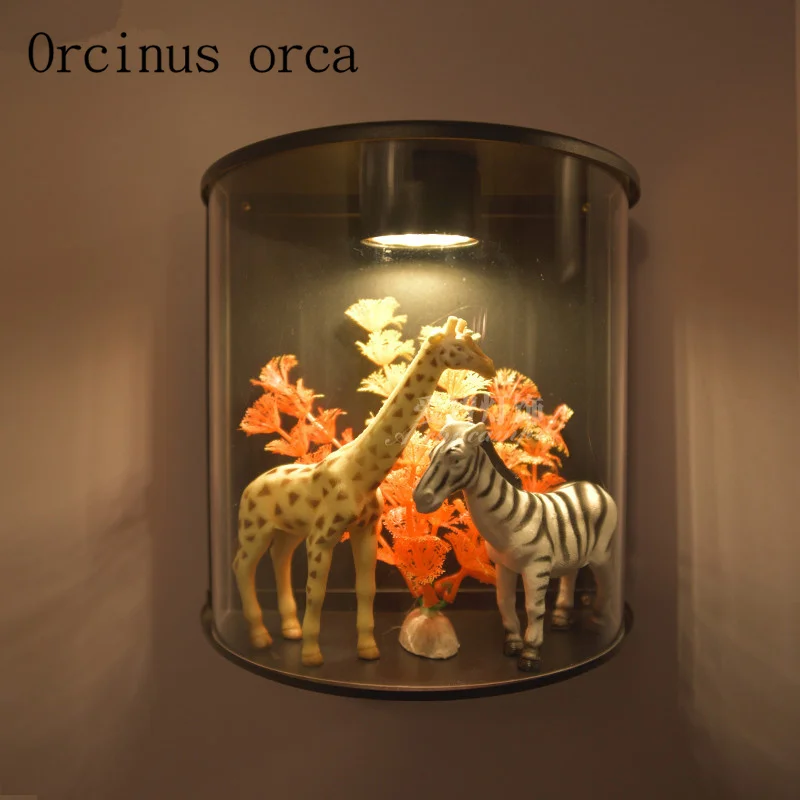 

Modern minimalist bedroom bedside lamp wall lamp LED living room warm aisle corridor lamp creative animal