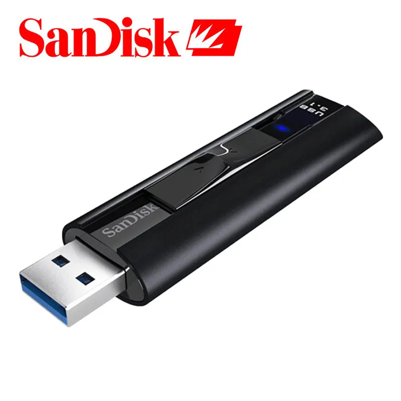 

SanDisk Pen Drive 128gb Extreme Super Speed USB3.1 Flash Drive CZ880 Memory Mini Usb Stick Reading 420MBS Telescopic Type Solid