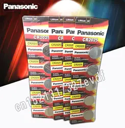 Panasonic оригинальный cr2025 батарейки таблеточного типа 20 шт./лот cr 2025 3V литиевая батарея Батарея для часы с калькулятором Вес весы