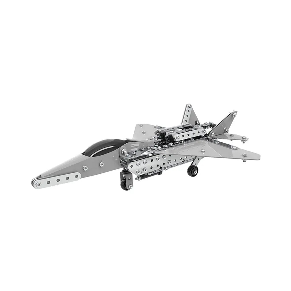 

485PCS Aircraft DIY Stainless Steel Model 3D Metal Puzzles Models Block Jigsaw Kits Assembly Toy Gift Adults Children Kids Toy