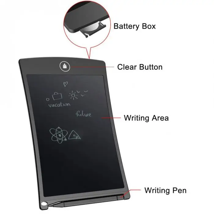 Портативный ЖК дисплей записи планшеты 8,5 дюймов доска + стилусы доска для рисования дом письменная работа в офисе IJS998