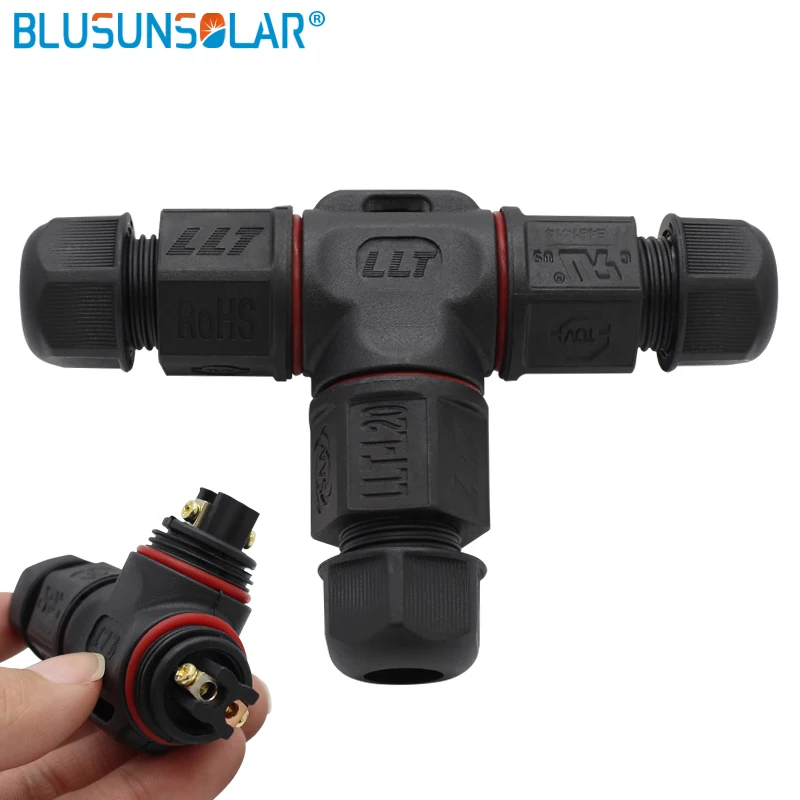 L20 50 pec lot IP67 T shaped waterproof connectors 2pin 3Pin wire