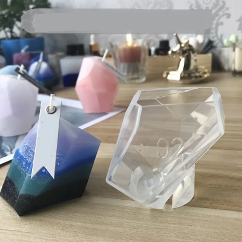 День Святого Валентина свадебные силиконовая свеча DIY силиконовая форма для ручной работы мыло полигон формы для творчества формы 3D свечей