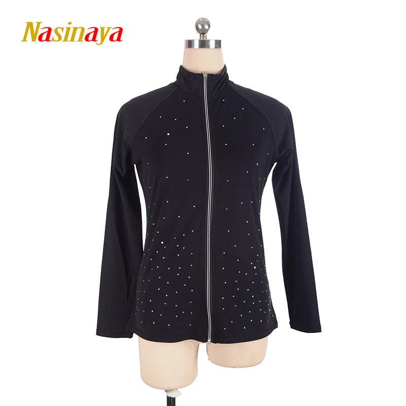 Customized Figure Skating Jacket Zippered Tops for Girl Women Training