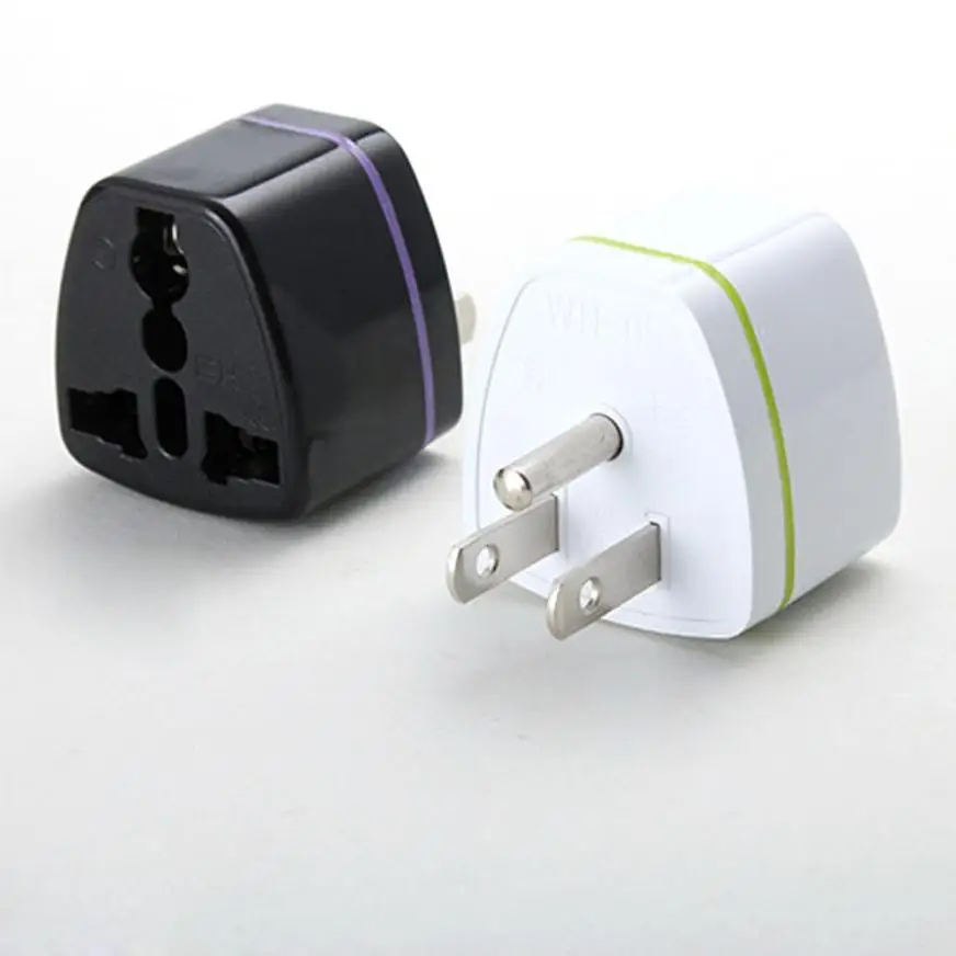 HL EU AU UK Germany To USA US Canada 3pin travel adaptor plug converter