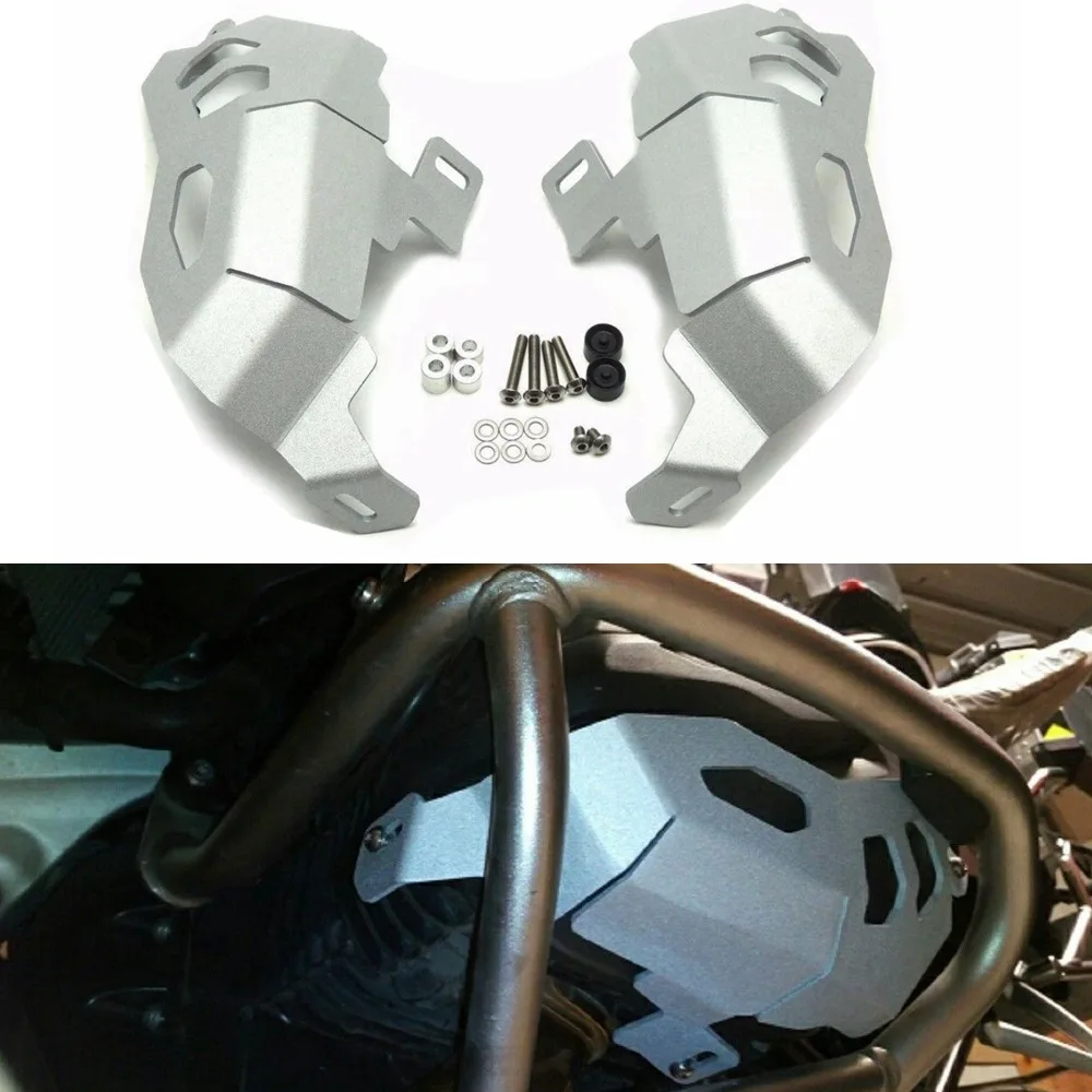 

Silver Aluminum Engine Guard Protector Cover Custom For BMW R1200 GS ADV 13-17