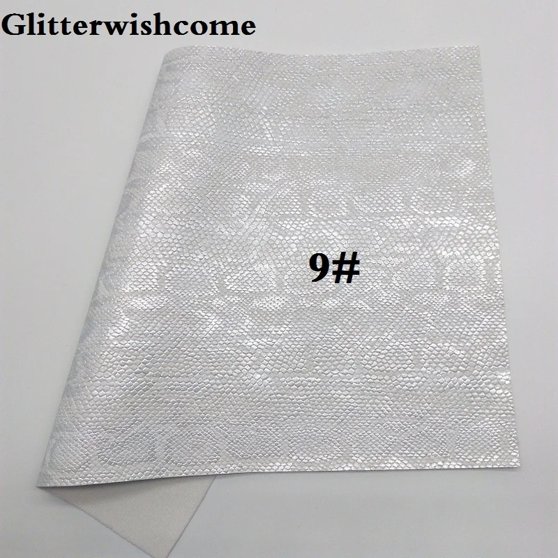Glitterwishcome 21X29 см A4 размеры винил для Луки тисненый Змей кожа Fabirc искусственная кожа простыни детские, GM253A - Цвет: 9