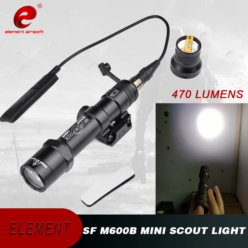 Элемент Aoirsoft Surefir M600B Мини Тактический Скаут свет с дистанционным давлением 470
