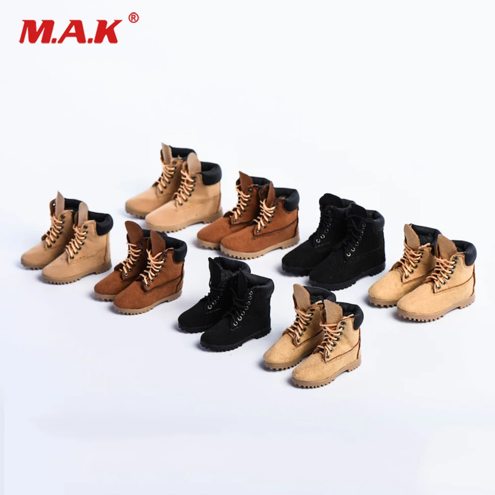 1//6 Climbing Boots Dual Purpose Boots Female Soldiers Shoes Plastic Black