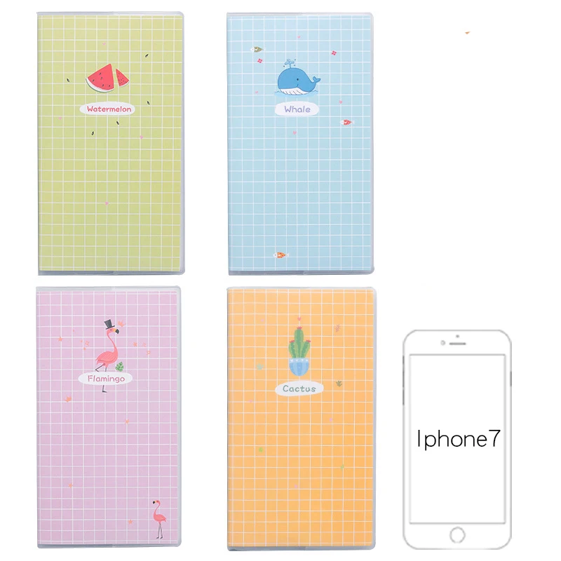 

4 PC Creative Stationery Long Portable PVC Notebook Multi-student Notebook