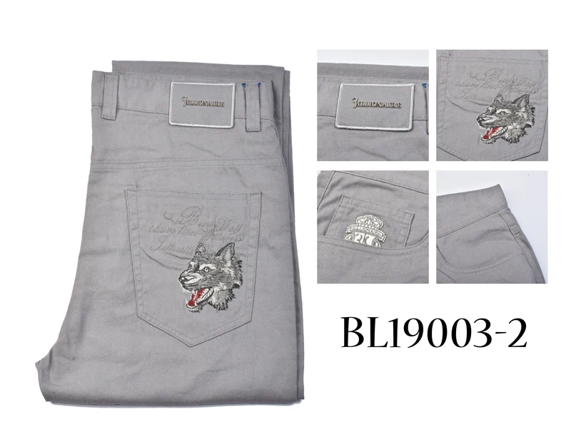 

BILLIONAIRE Pants men 2019 summer Thin new Business casual Breathable Cowhide embroidery linen high quality big free shippng