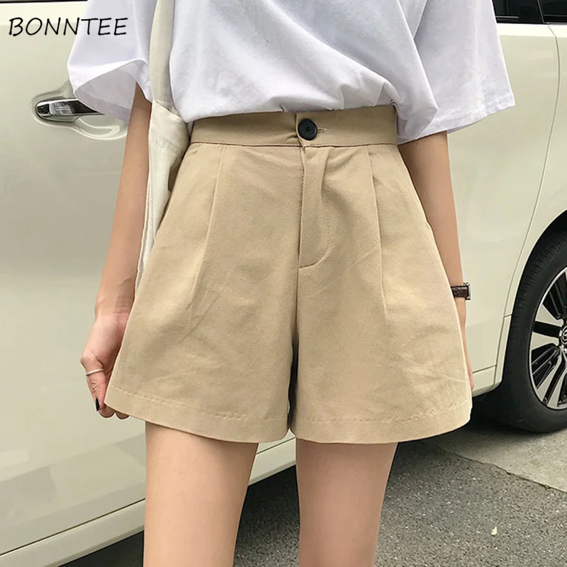 

Shorts Women Wide Leg Cargo Short Leisure Ladies Solid Slim Womens Trendy Fashion High Korean Elegant All-match Comfortable Chic