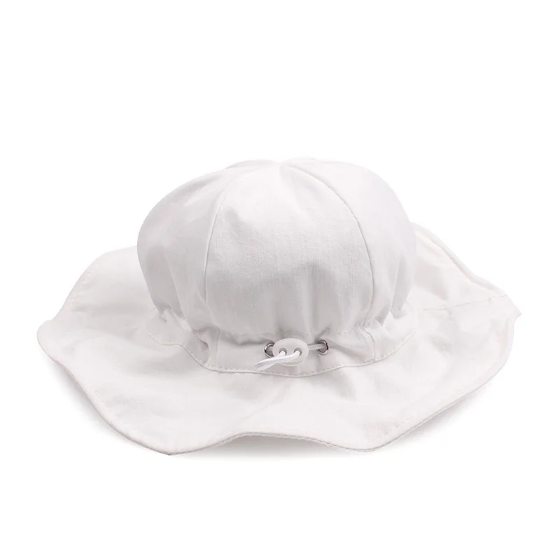 2019 Cotton Baby Bucket Hat For Girls Wide Brim Kids Sun Cap Adjustable 1-4Years Baby Boys Hat Spring Summer Baby Girls Clothing (54)