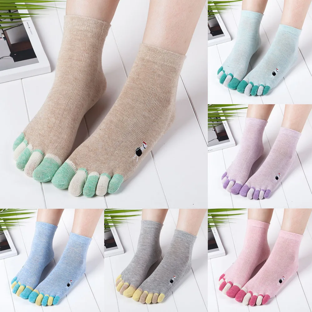 Женские носки Разноцветные носки с принтом кота носки с пятью пальцами теплые хлопковые забавные носки влагонепроницаемые Meias изысканный Hocok Soxs