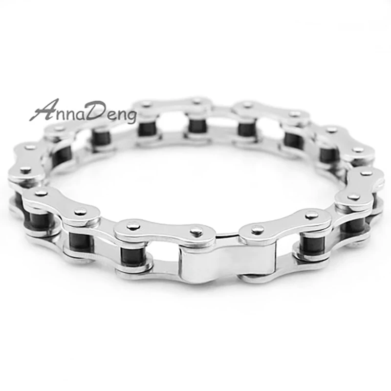 

CHINDOU Stainless Steel Punk Rock Male Bracelet Biker Bicycle Cuff Bracelets For Men Motorcycle Link Chain Cool Bangles Jewelry
