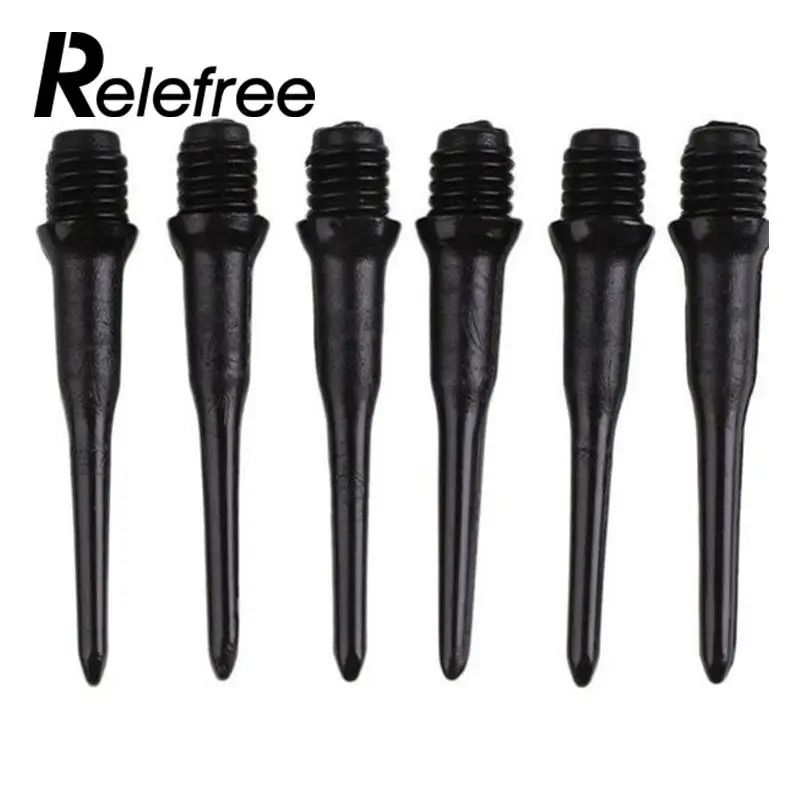 100pcs Darts flight 4.5MM Durable Soft Black Plastic Dart Tips Points