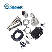 ESPEEDER Universal 3.0″ Stainless Steel Boost Activated Exhaust Cutout System E-Cut Vacuum Pump Valve With Remote Control